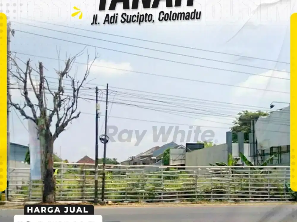 Tanah 2.245meter Siap Bangun Tepi JL adi Sucipto Colomadu Karanganyar