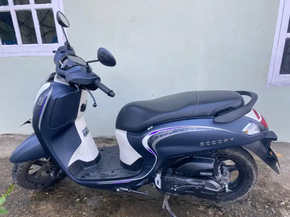 Honda Scoopy 2025 Fashion Blue Lokasi Solok