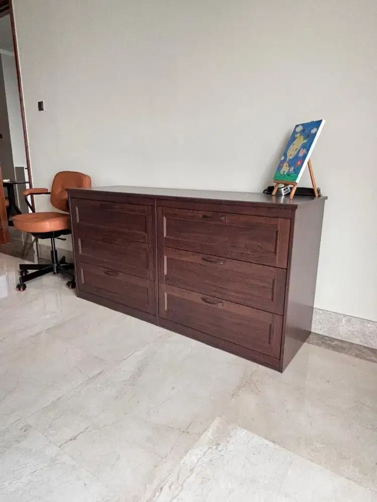 Lemari Laci Dresser IKEA SONGESAND Cokelat