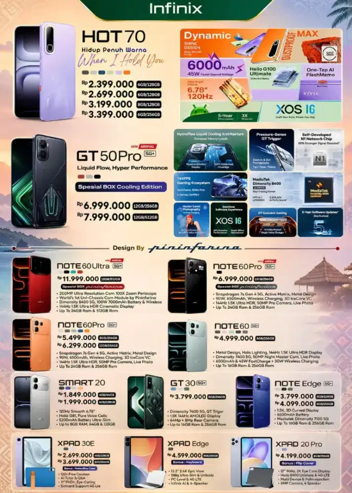 Infinix hot 70 8/128 GB garansi resmi Infinix