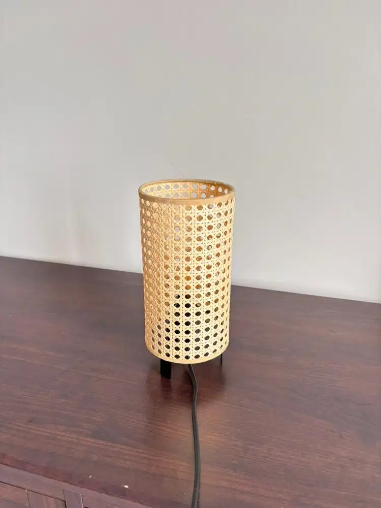 Lampu Meja IKEA SAXHYTTAN Beige Black Original