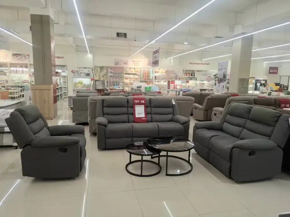 SET SOFA RECLINER EMPUK BISA CICIL 0%
