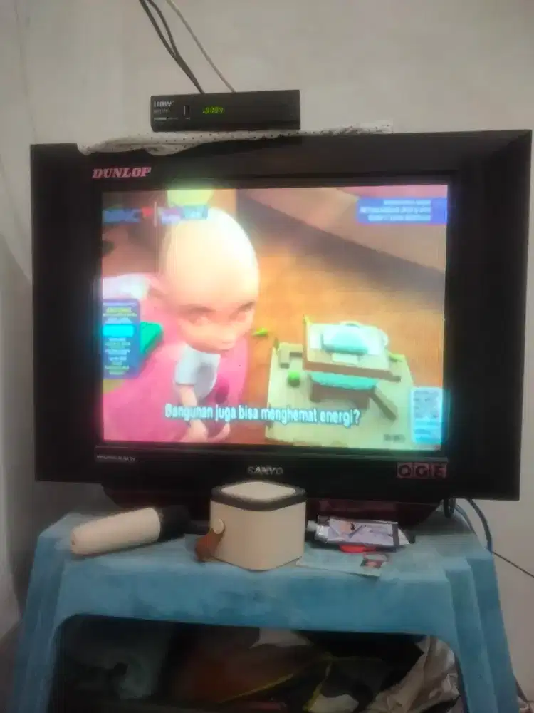 Tv merek Sanyo 21 inc Uda SM set to bok dan antena