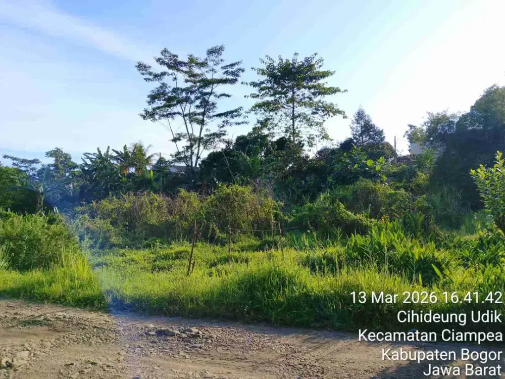Dijual Tanah Kavling di Ciampea dekat ponpes Darussolihin