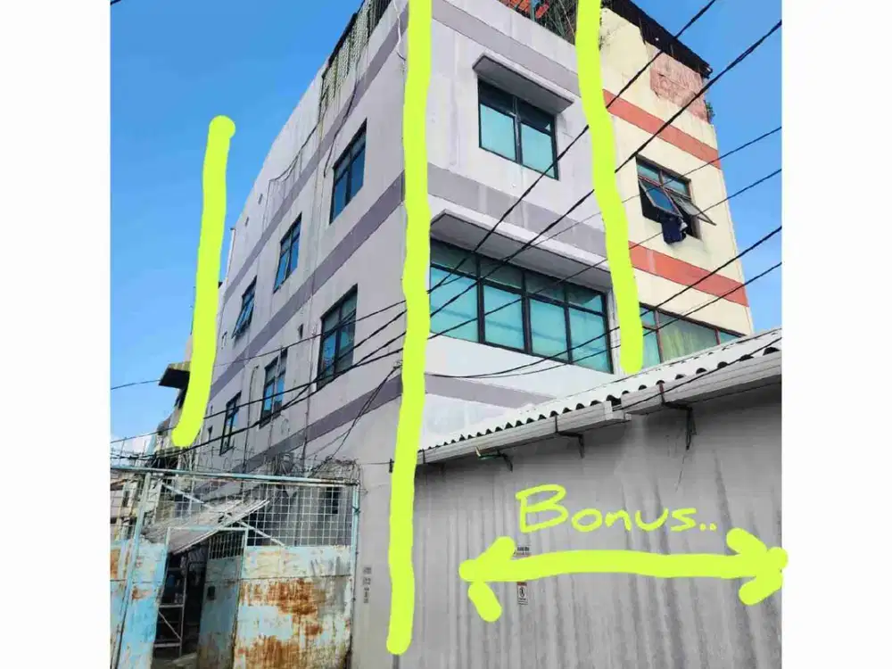 Ruko 3½ Lantai, Hook, siap huni, hadap mangga besar IX & artha center pangeran jayakarta, jakarta barat.