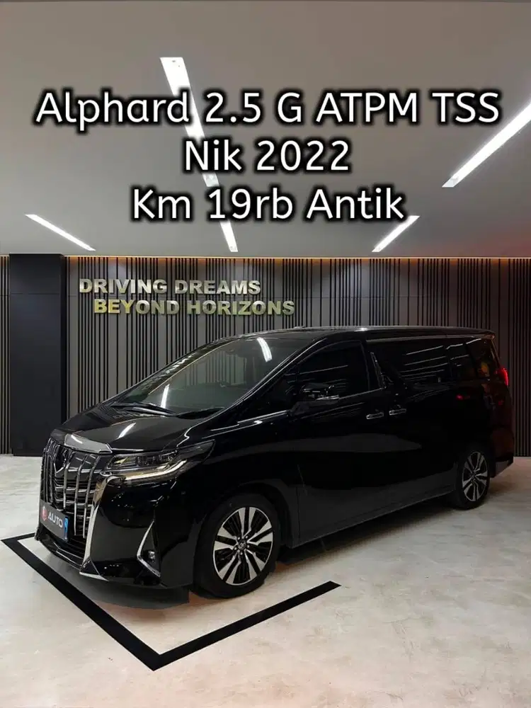 Toyota Alphard 2.5 G TSS ATPM 2022 Hitam Km19rb B60JUN