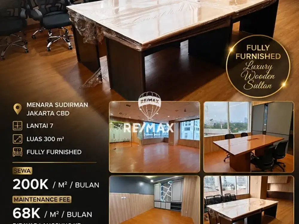 DISEWAKAN SPACE OFFICE DI MENARA SUDIRMAN LANTAI 7