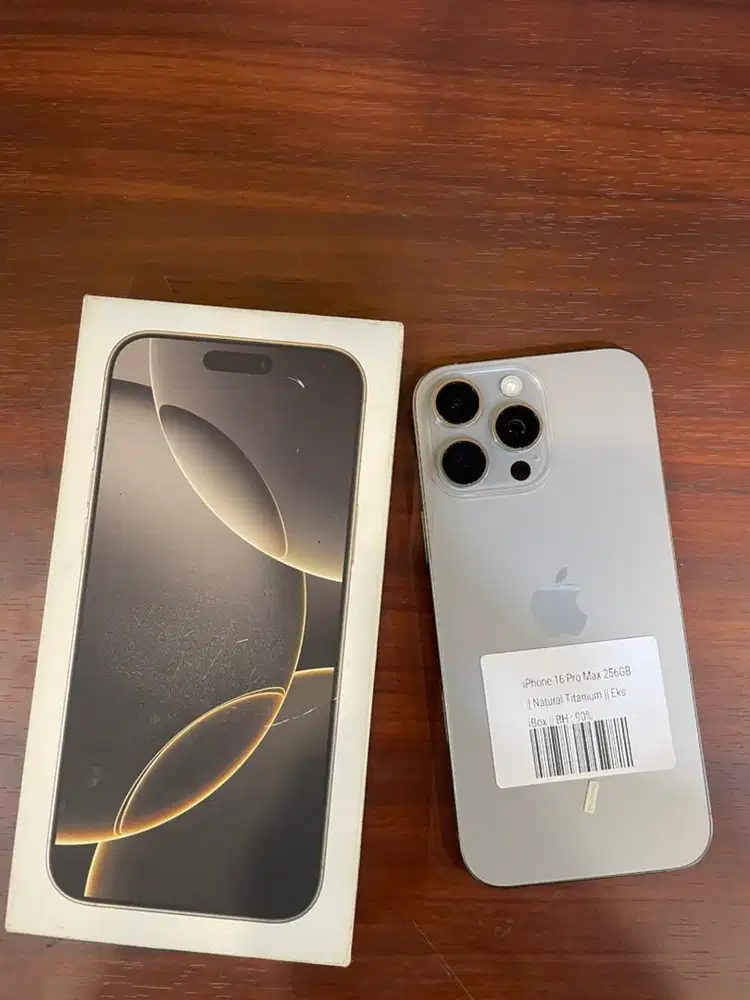 iPhone 16 Pro Max 256GB Natural T Ex iBox BH 90% Lengkap