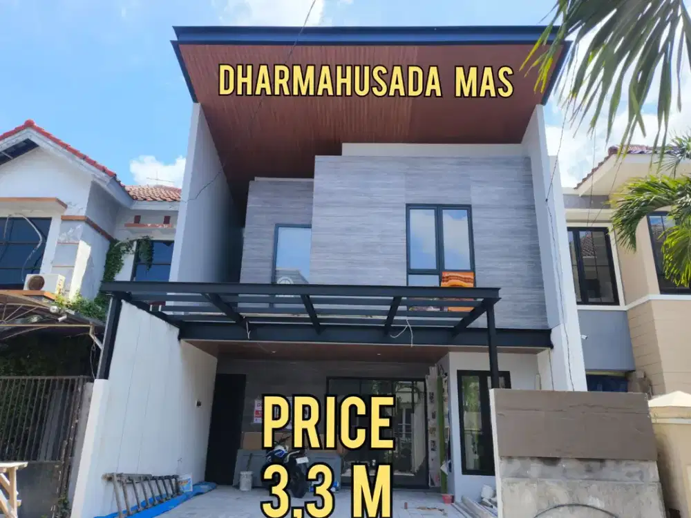 TURUN HARGA, BARU GRESS RUMAH MODERN TROPIS MINIMALIS DHARMAHUSADA MAS. DEKAT MULYOSARI, SUTOREJO, KERTAJAYA, ITS, PAKUWON CITY, MERR, Dsb