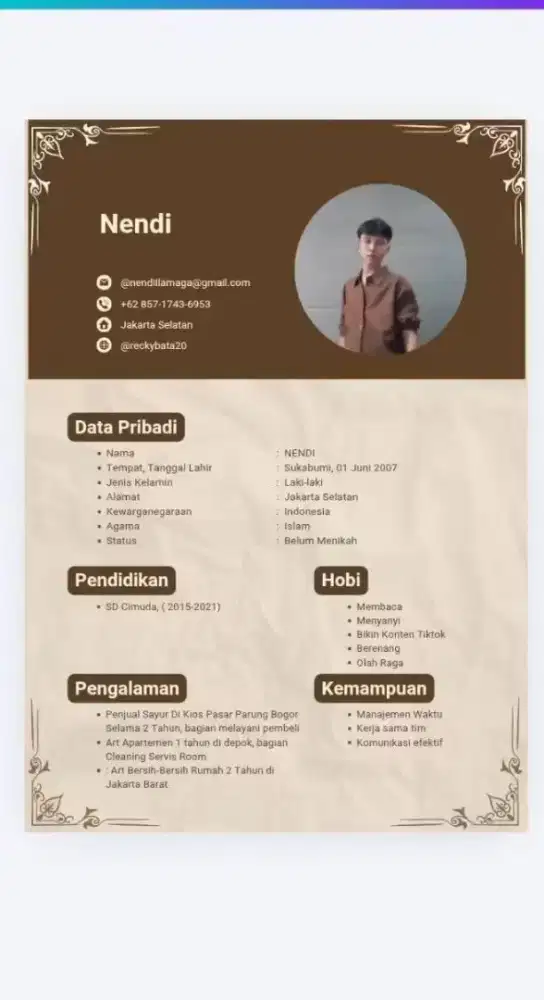 Info loker nya kak