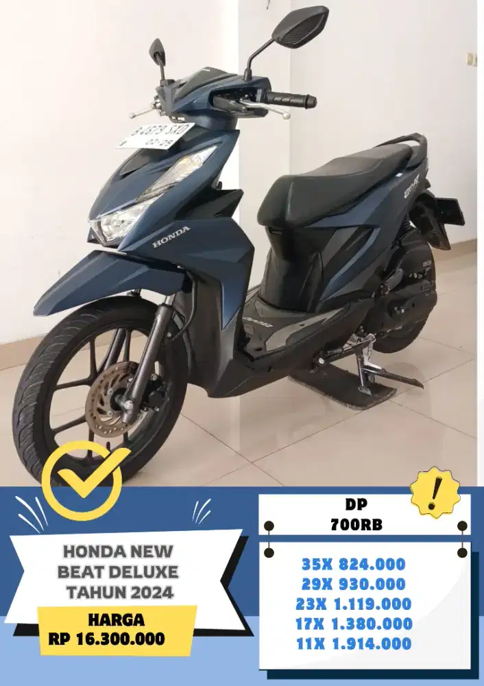 KM 8rb! Honda New Beat Deluxe Tahun 2024