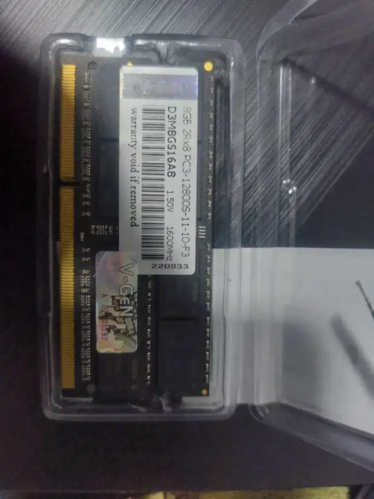 Ram DDR 3 (8GB 2Rx8 PC3-12800S)