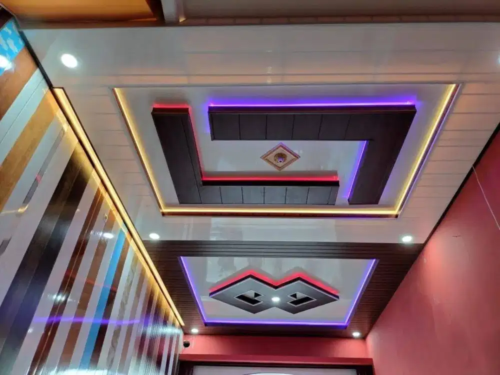 Sekat Plafon Partisi PVC GRC Gypsum Jasa Tukang Pasang Wall Moulding