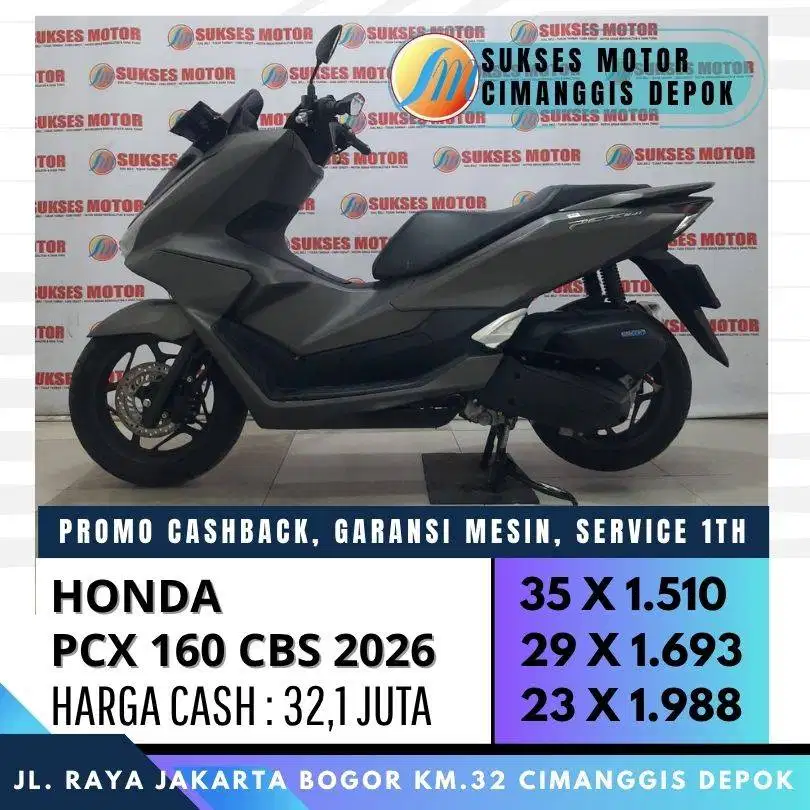 HONDA NEW PCX 160 CBS 2026 CASH KREDIT CASHBACK 300RIBU