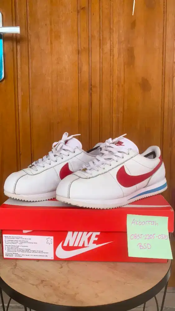 Nike cortez White Varsity Red Blue Original Likenew - Size 42