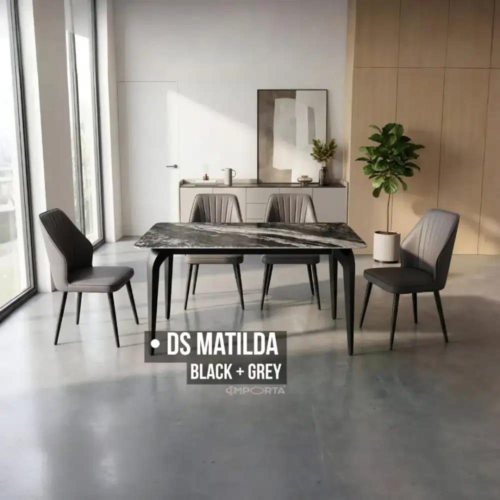 Meja Makan Importa DS Matilda Black - Grey