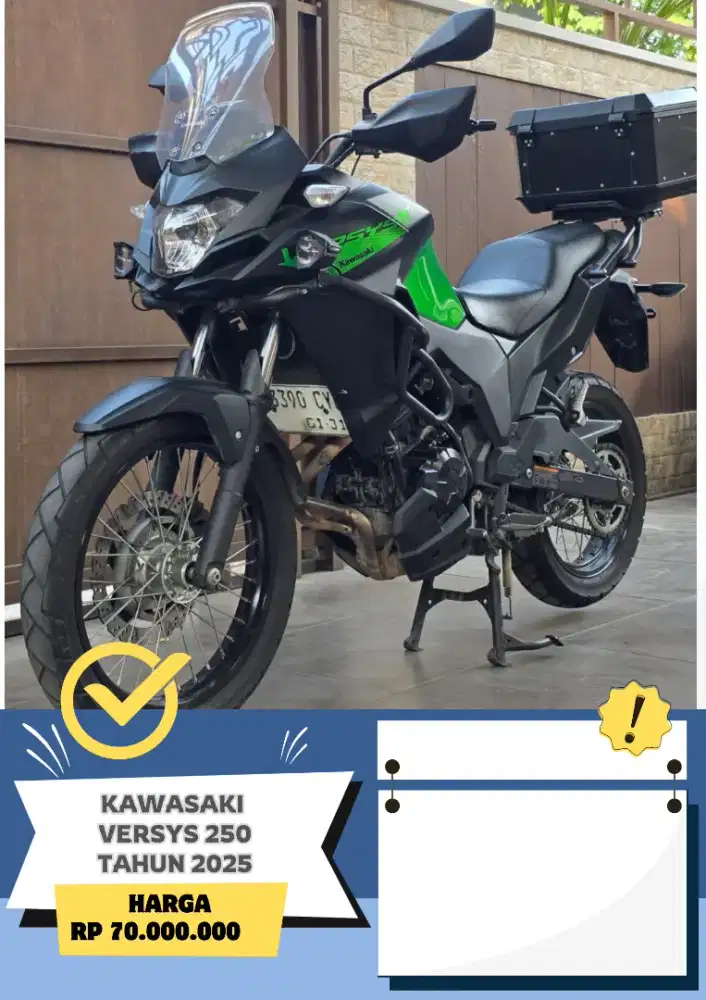 KAWASAKI VERSYS 250 TAHUN 2025 KM 6RB!!