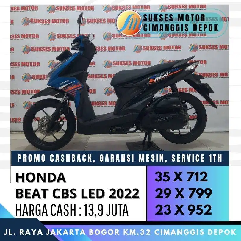 HONDA BEAT SPORTY CBS 2022 CASH KREDIT CC/PAYLATER BISA