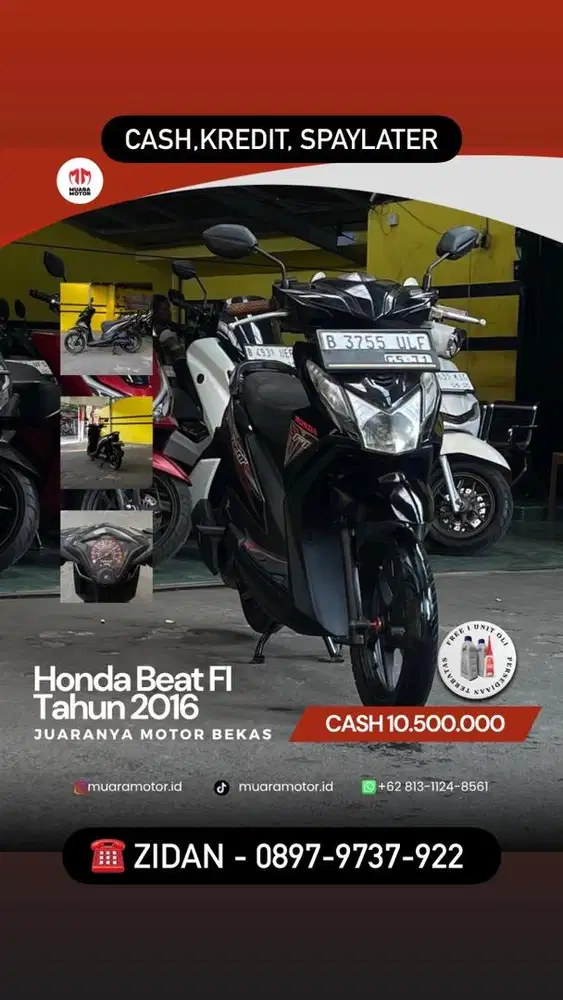 HONDA BEAT FI 2016 SIAP PAKAI !!!
