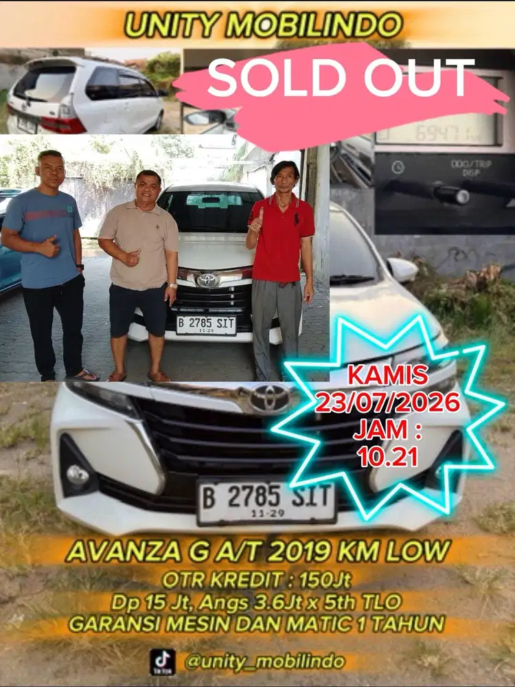 avanza G at matic 2019 km low