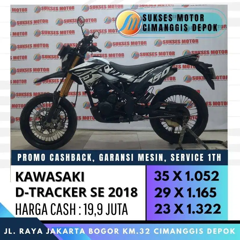 KAWASAKI D-TRACKER 150 SE 2018 TERMURAH UNIT BEGARANSI