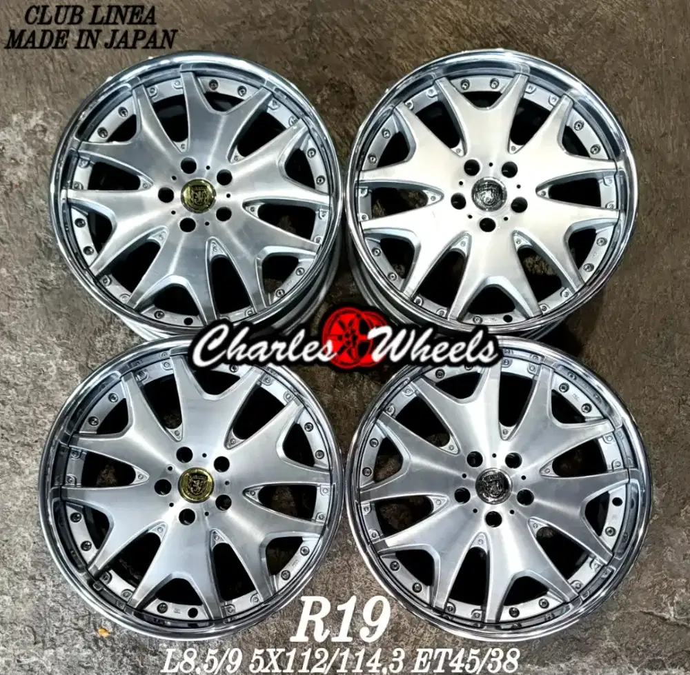 Jual velg ori club linea r19 5x112 5x114,3 mercy innova alphard dll