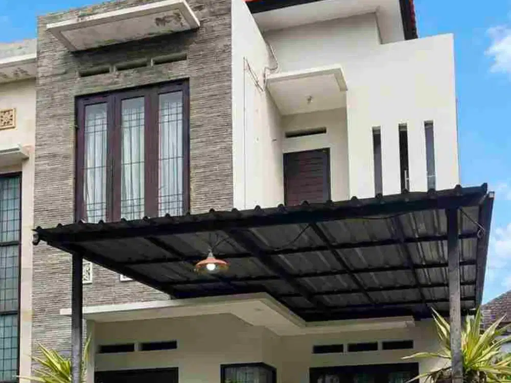 DIJUAL – Rumah Modern 2 Lantai Full Furnished Posisi Pojok View Kebun di Denpasar Utara, Bali