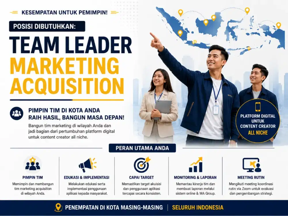 Lowongan Marketing team leader