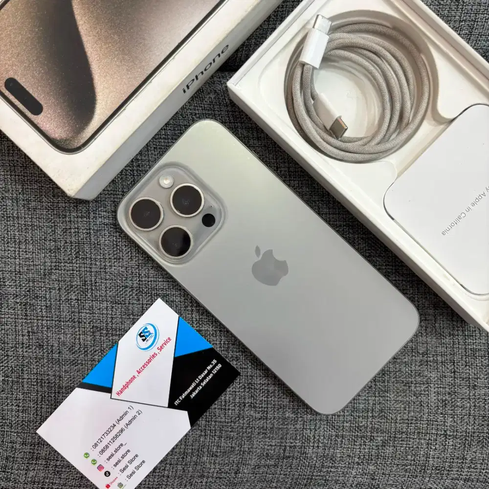Iphone 15 pro 128gb ex ibox mulus lengkap jual cepet !!