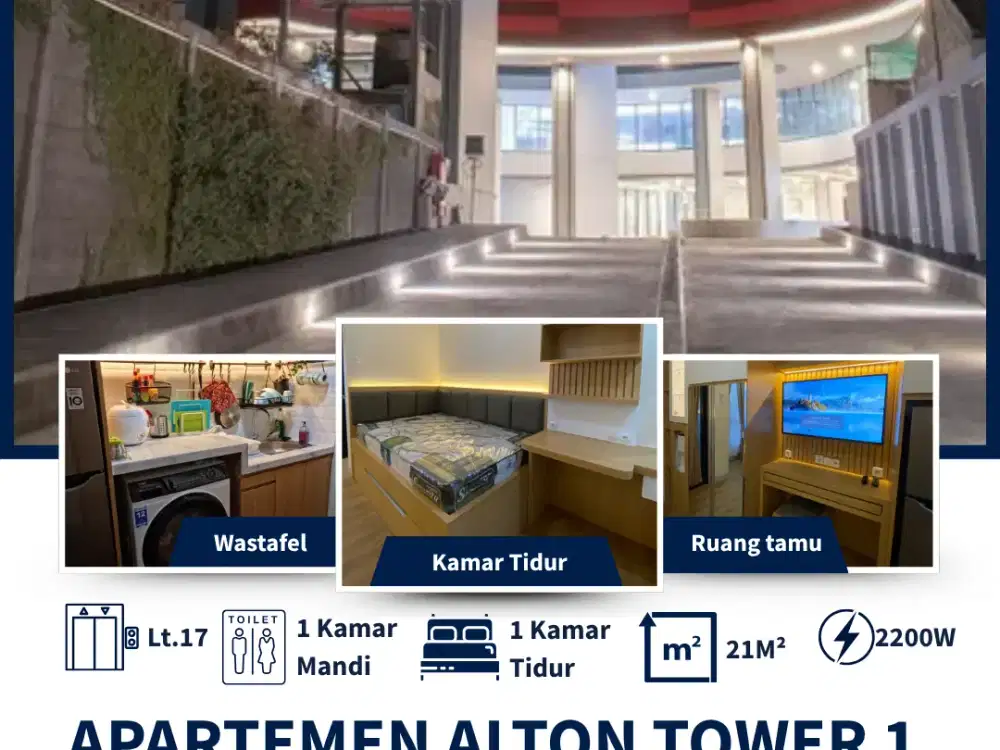 Disewakan / Dijual Apartemen Tipe 1BR Full Furnished Cantik – Interior Vinyl & Wallpaper, Siap Huni