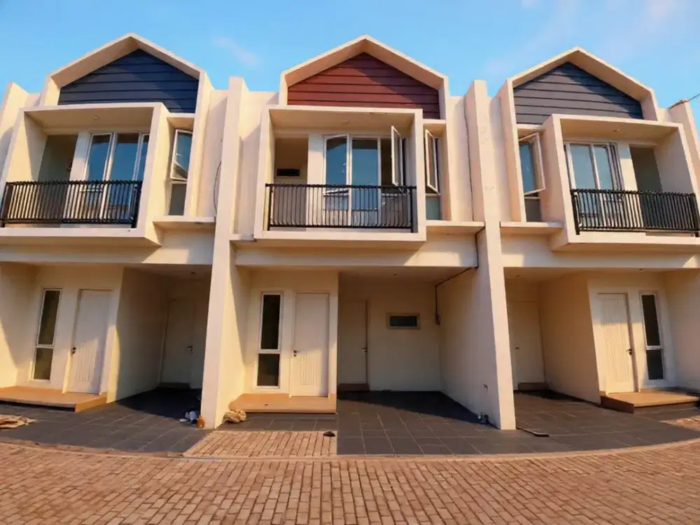 rumah 2 lantai siap huni, balkon nyaman carpot luas