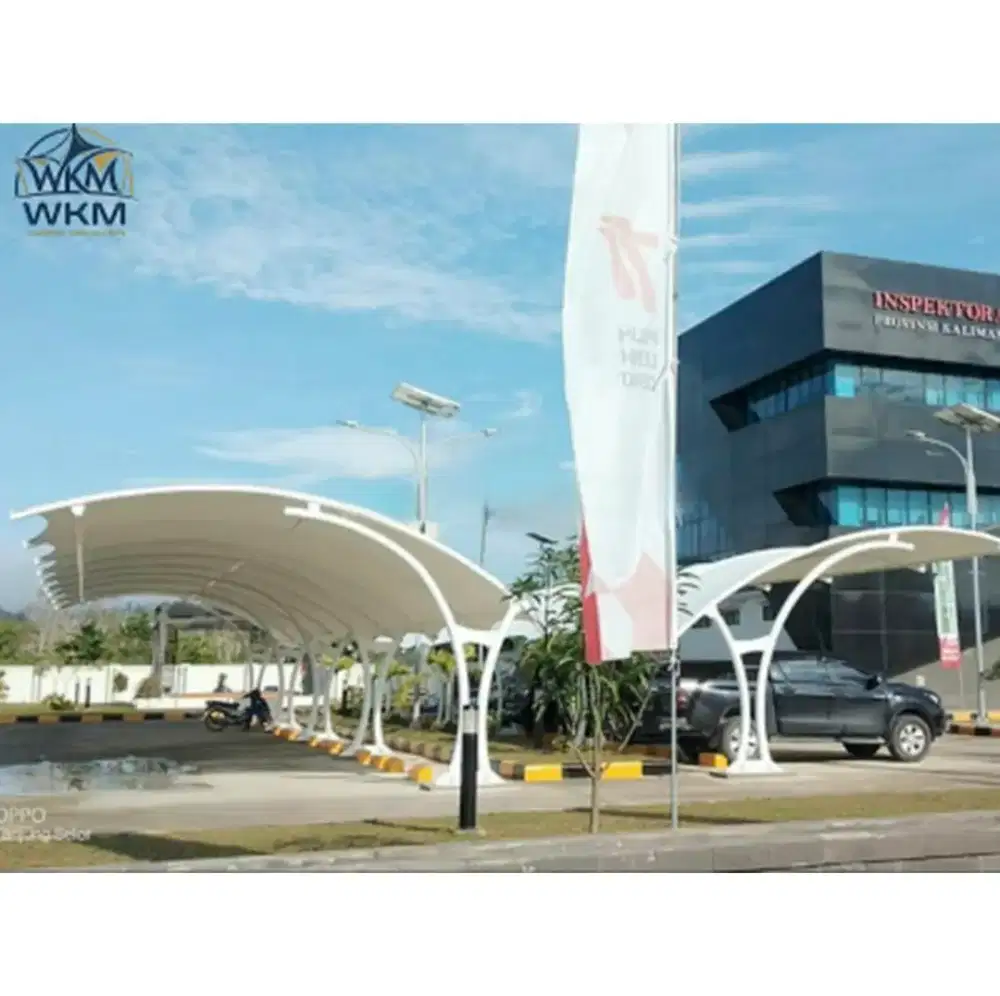 Kanopi Carport. Atap Membrane Padel Sport Club. Canopy Membrane