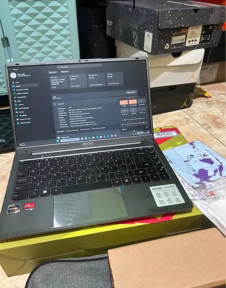 Axioo Hype 5 AMD X3 Ram 16/256GB Garansi On Baru 8 Bulan