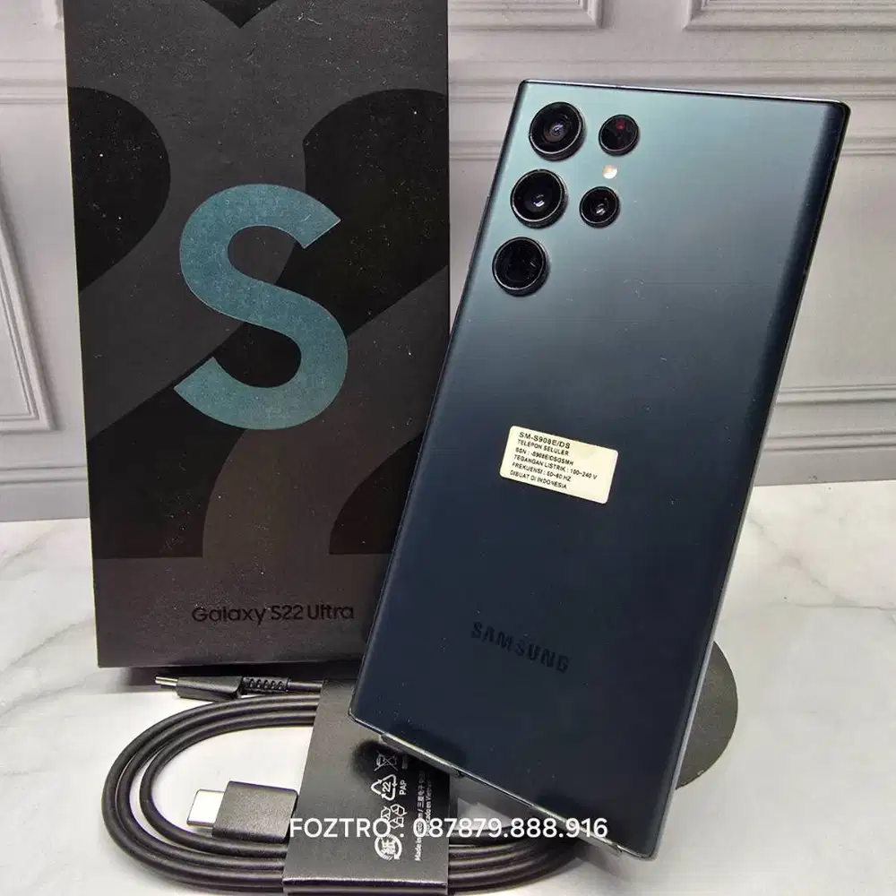 Samsung Galaxy S22 Ultra 12/256GB Green Mulus SEIN Resmi Fullset