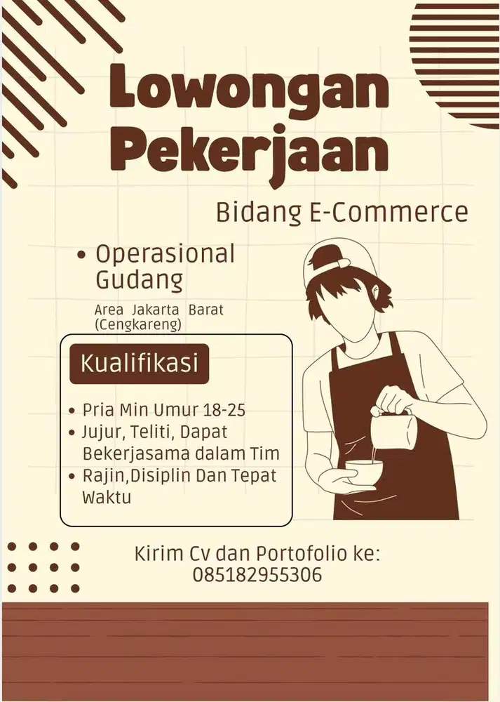 DIBUTUHKAN SEGERA!!! STAFF OPERASIONAL GUDANG