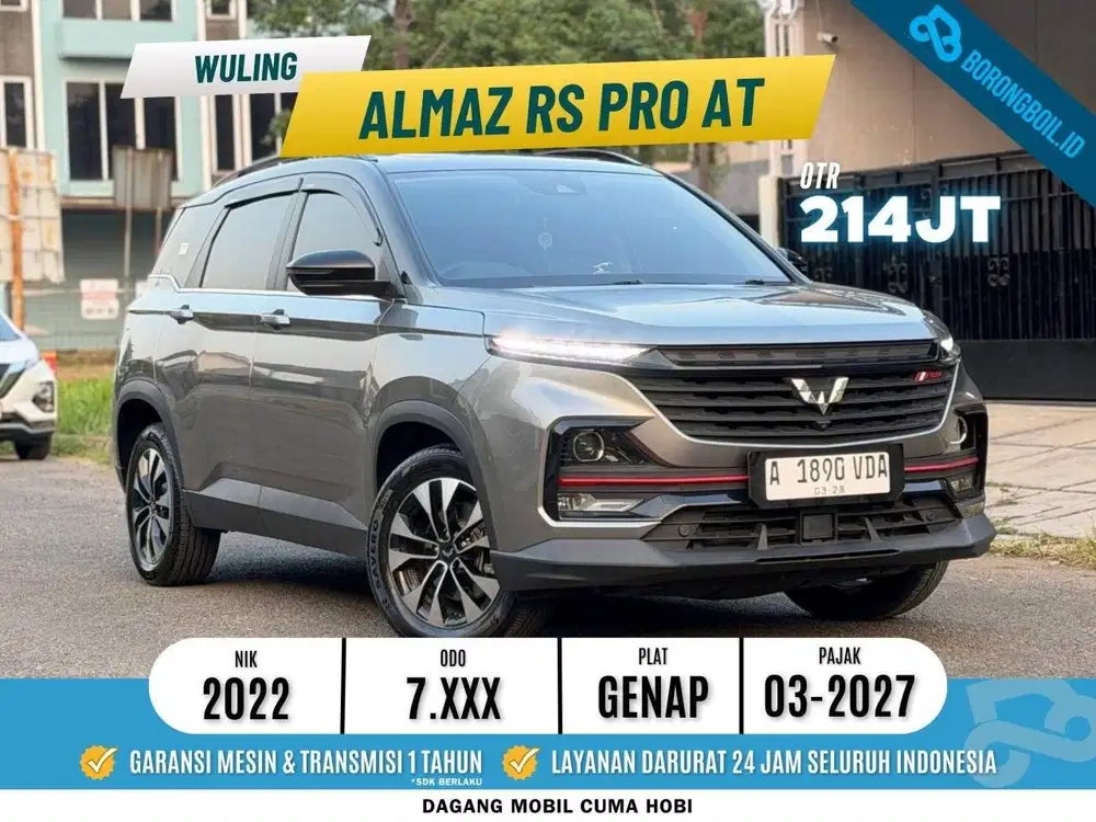 LOW KM 7RB PERAK! Wuling Almaz RS PRO 2022 Aurora Silver Two Tone