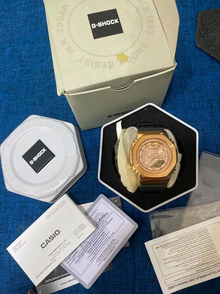 Casio G-SHOCK GM-S2100 Rose Gold Black Like New | Garansi Resmi Aktif