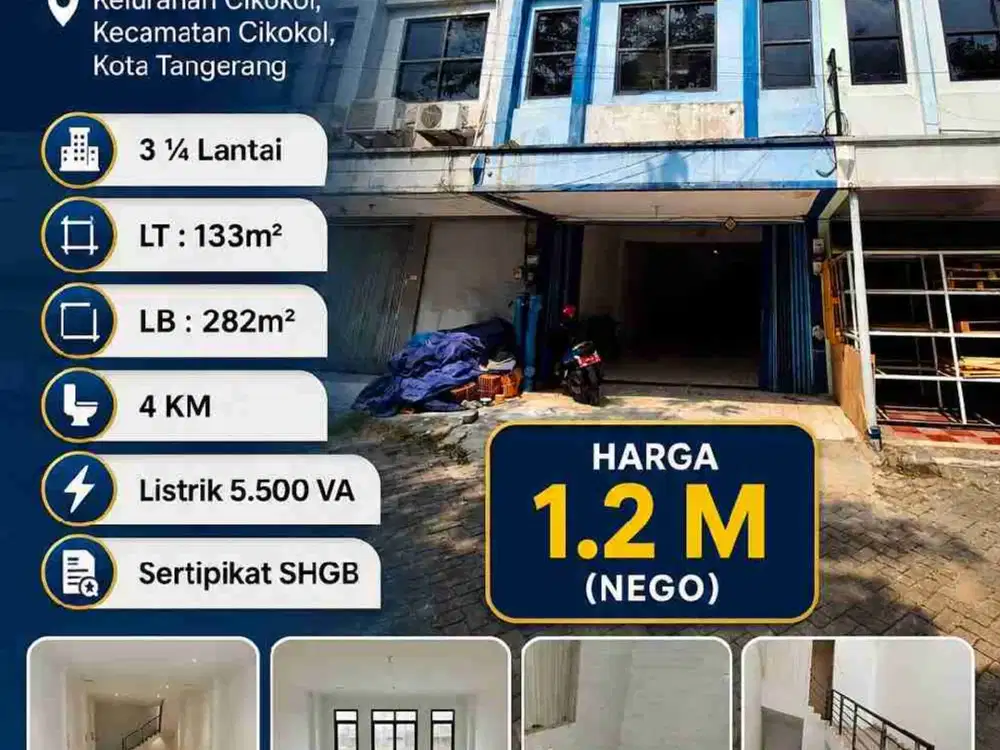 JUAL RUKO 3½ Lantai di Mahkota Mas tangerang