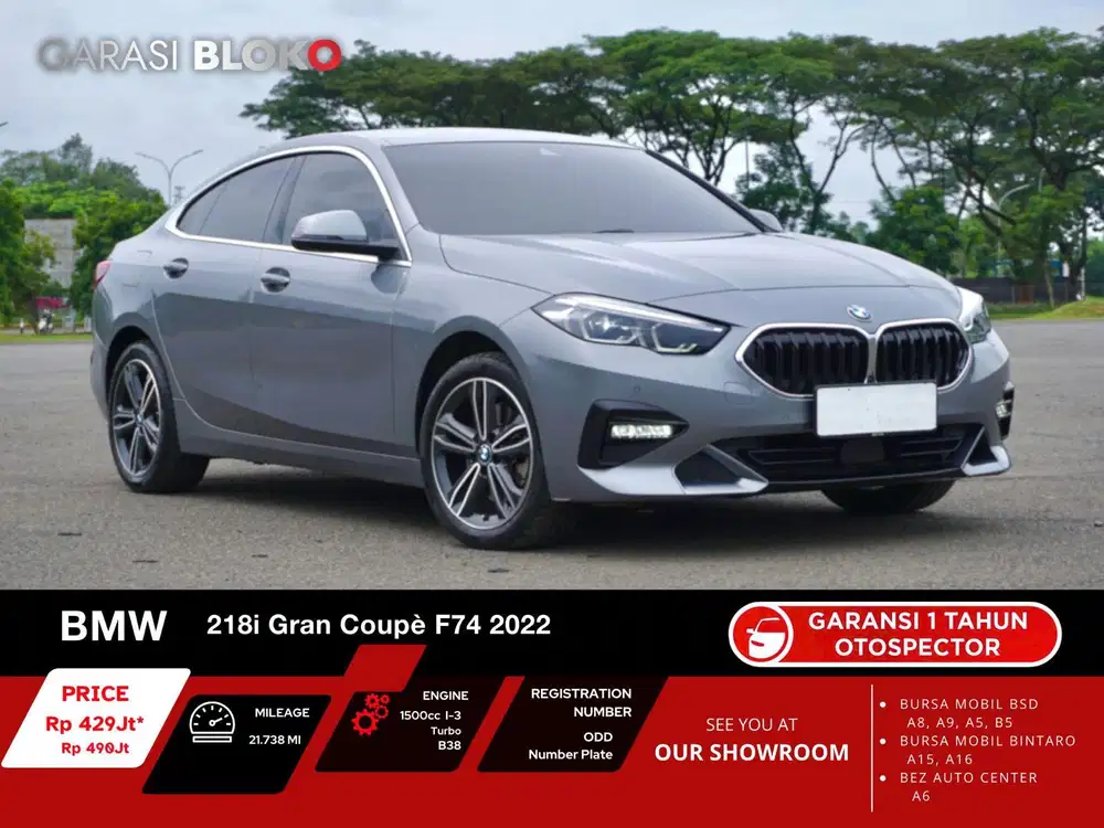 Warranty ON - BMW 218i F74 Gran Coupè 2022