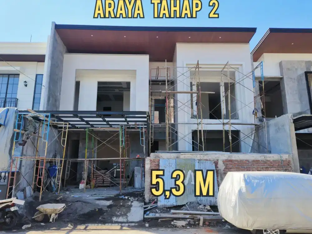 BARU GRESS  RUMAH MODERN TROPIS MEWAH ARAYA 2 GALAXY BUMI PERMAI SURABAYA TIMUR. DEKAT MERR, MANYAR, KLAMPIS, ITS, Dsb