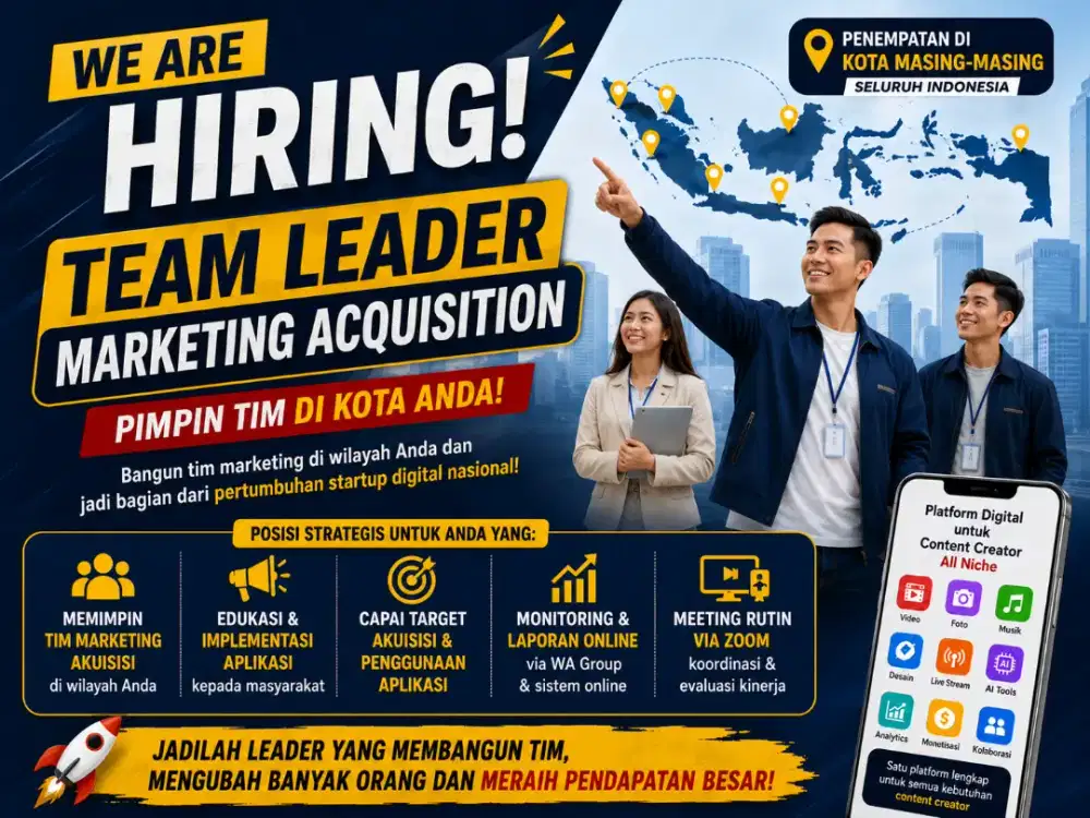 Lowongan Team Leader Marketing