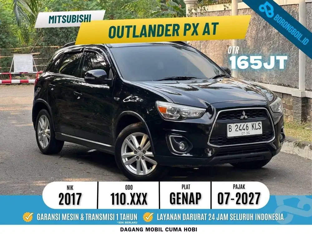 TERMURAH!! Mitsubishi Outlander PX AT 2017 Hitam Super Bagus NO PR