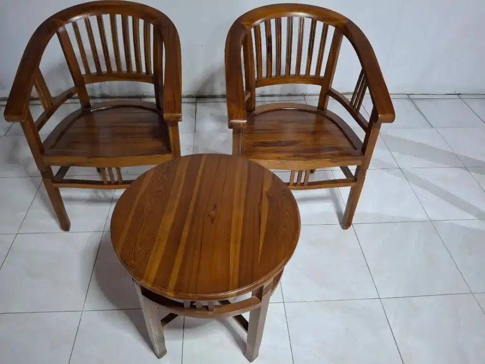 Kursi kayu 1 set murah