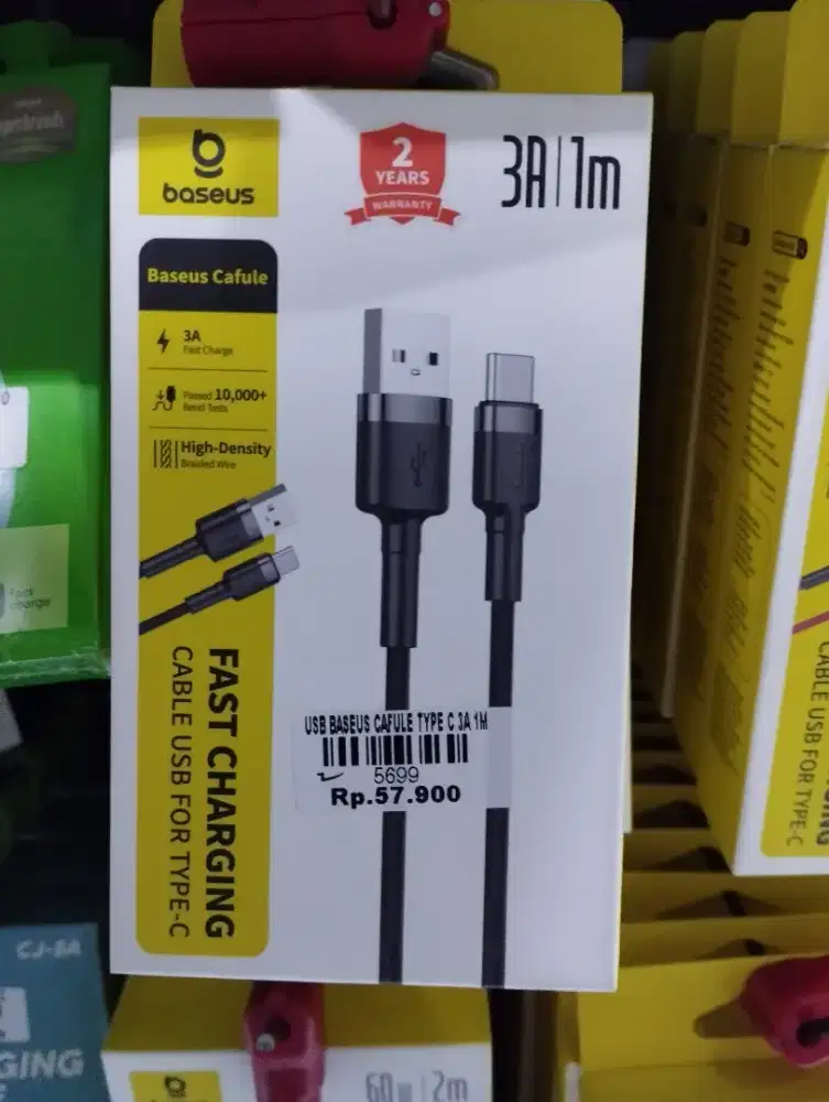 USB BASEUS CAFULE TYOE-C 3A 1M | ATLANTIS DAHSYAT