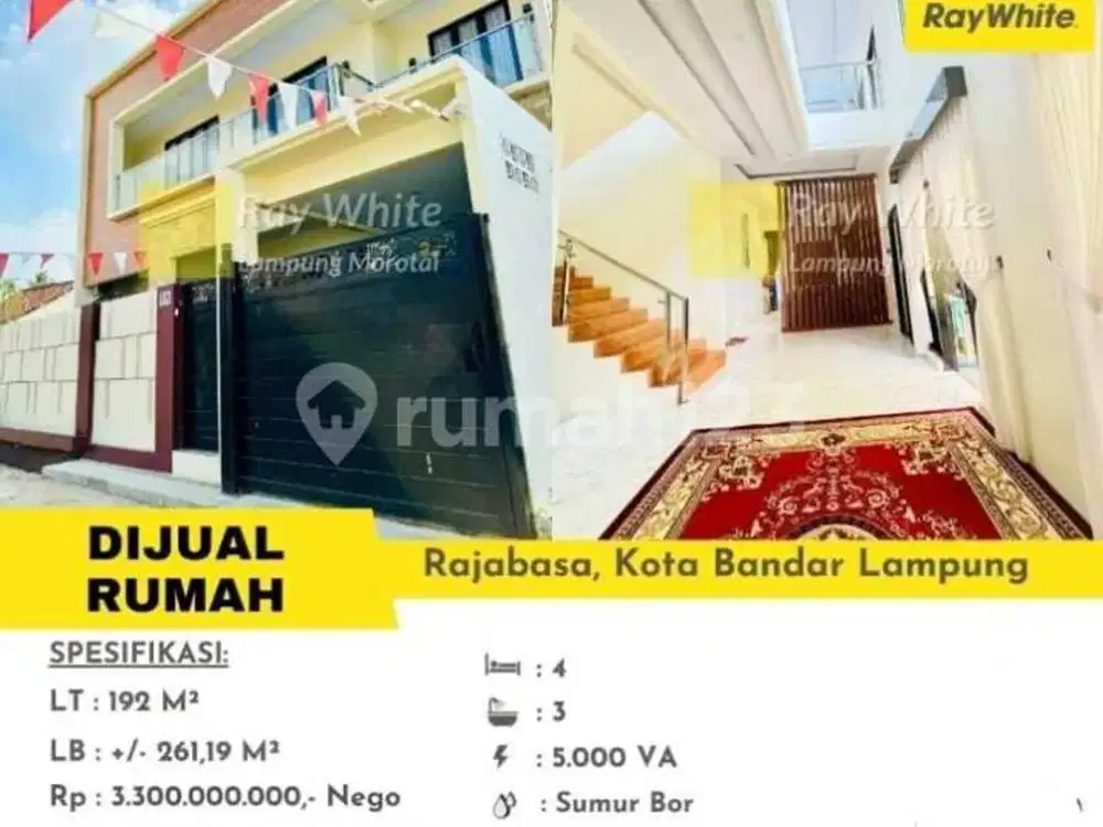 DIJUAL RUMAH BARU BANGUN DAN MEWAH DI JL.RADEN GUNAWAN KOTA BANDAR LAMPUNG