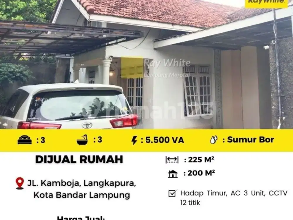 Dijual Rumah di Gunung Terang Tanjung Karang Barat