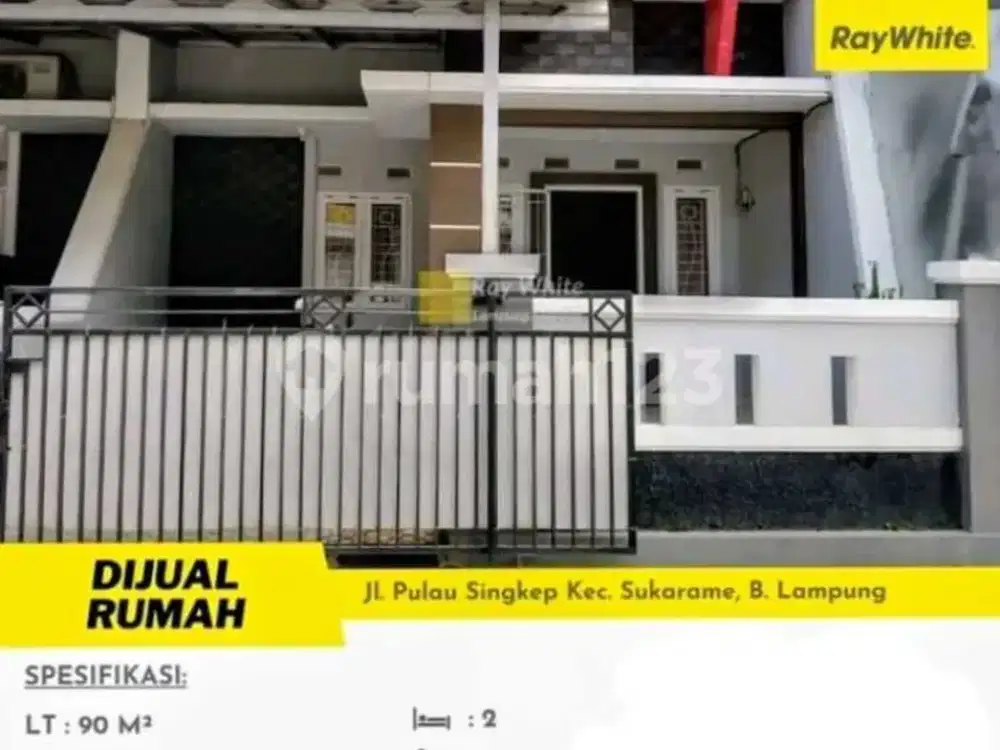 DIJUAL RUMAH DI JL.P.SINGKEP SUKARAME BD LAMPUNG