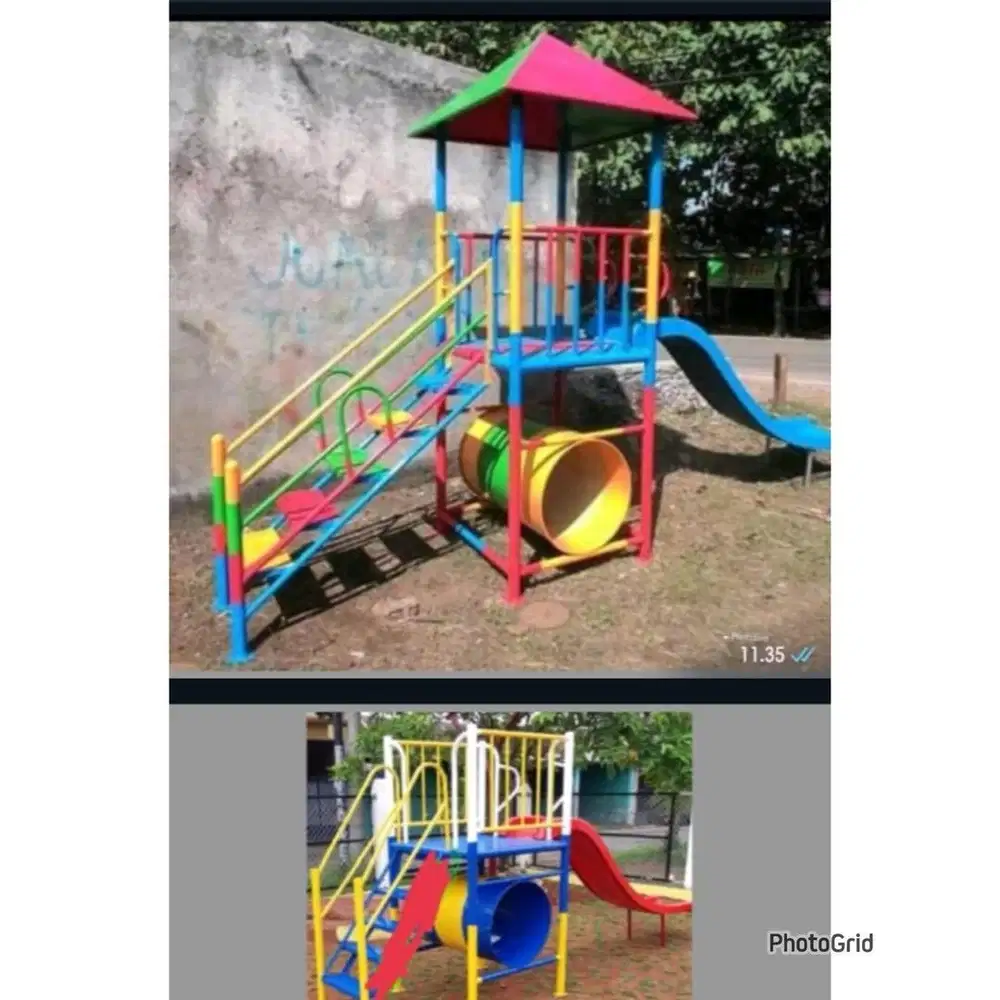 Perosotan, ayunan, jungkat jungkit, playground, mainan outdoor, kuda