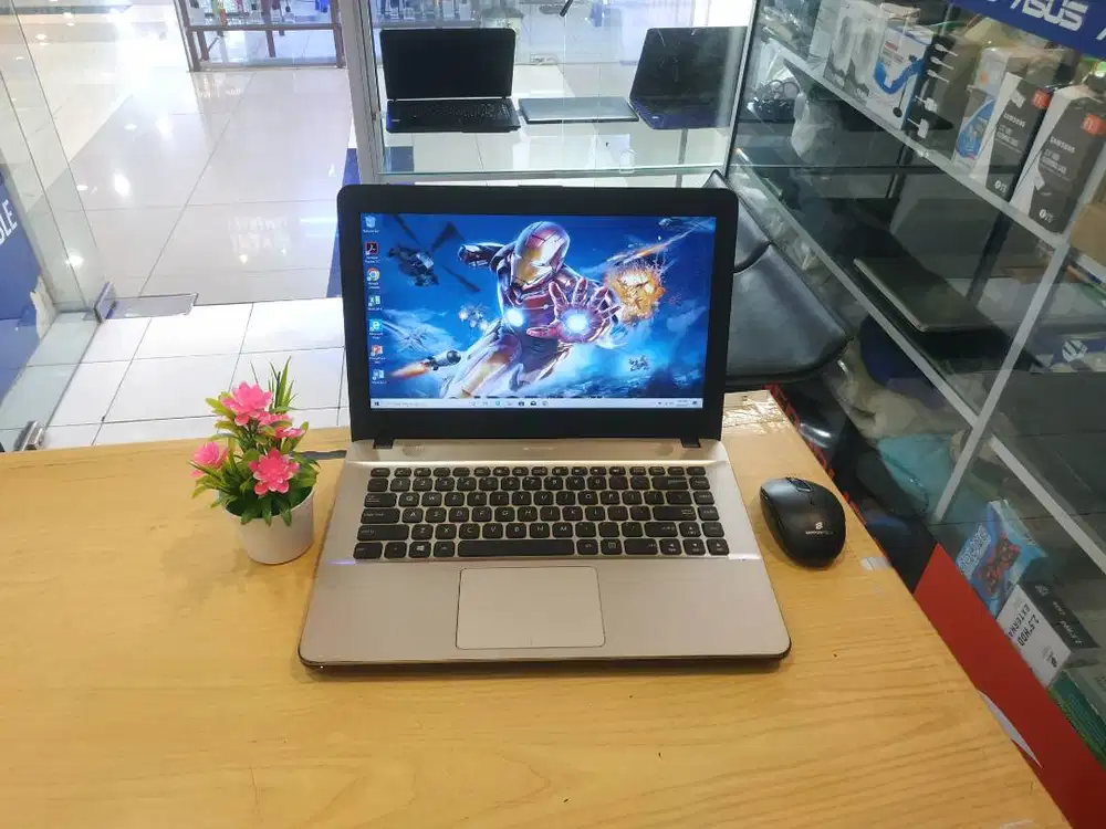LAPTOP SIAP PAKE ASUS X441N CELERON RAM 2GB HDD 500GB