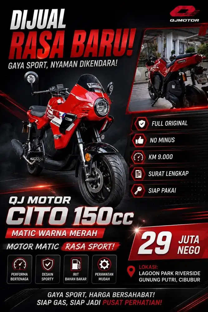 QJ Motor SRK Cito 150cc sport tapi matic